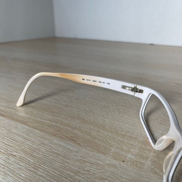 Ray-Ban RB5114 2097 Rectangle Black White Eyeglasses Frame Only 52-16-135 - Picture 5 of 9